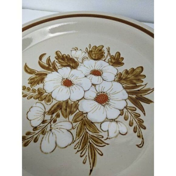 Mountain wood Collection Stoneware Dried Flowers Chop plate serving platter - Picture 4 of 7